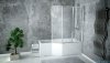Besco Integra 170x75cm Wanna asymetryczna Prawa + parawan 3-skrzydłowy #WAI-170-PP3